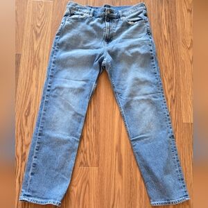 GAP Women's 90s Straight Leg High Rise Light Blue Jeans 14 Short